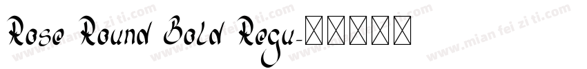 Rose Round Bold Regu字体转换